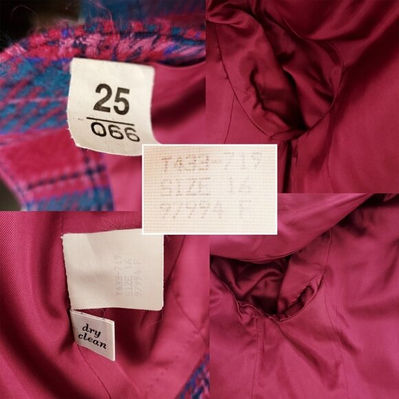 Pendleton Vintage Made USA Blazer Jacket Plaid Virgin Wool Women 16 Dry Cleaned - Picture 14 of 15